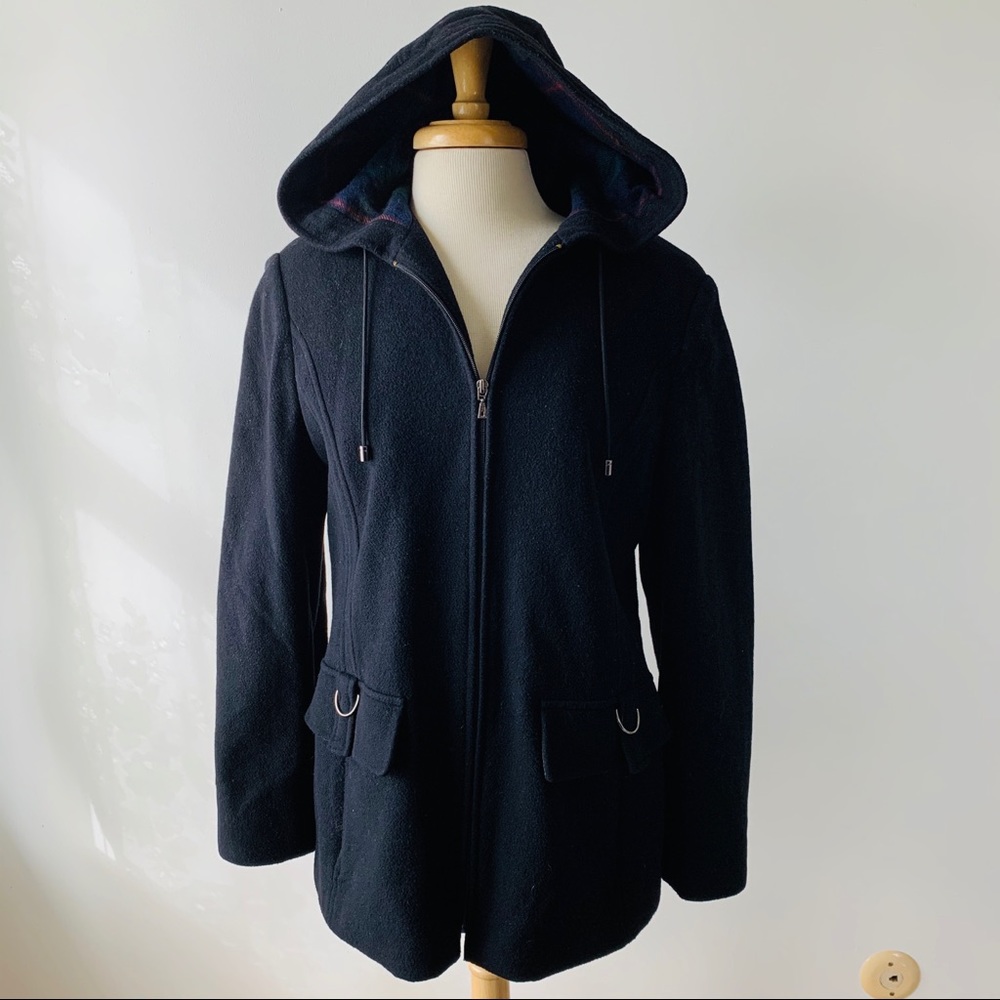 Fleet Street Wool Hooded Pea Coat